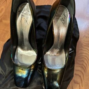 Giuseppe Zanotti Iridescent Black Heels